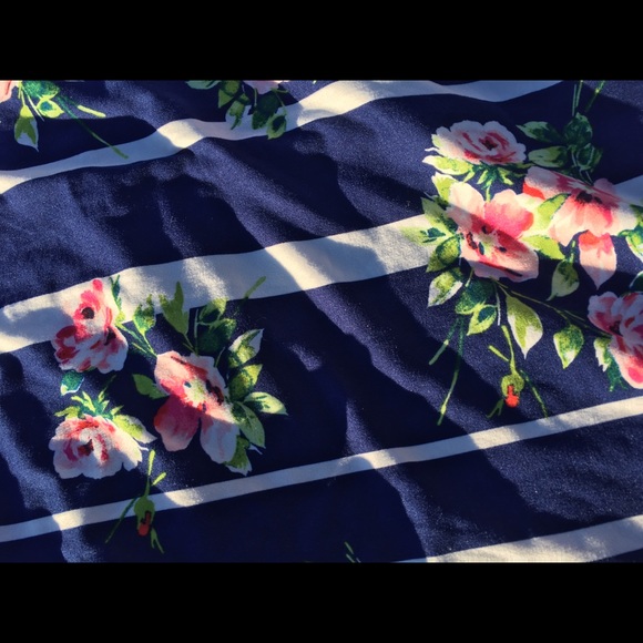 Stripes & Floral Dress C:Multi Sz: M - Picture 5 of 5